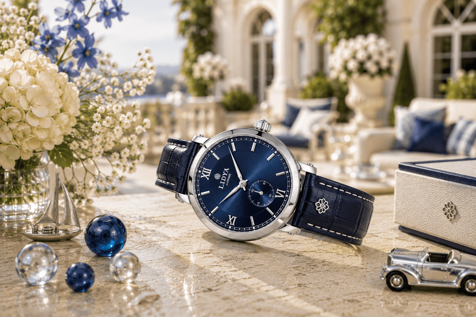 Blue children's wristwatch