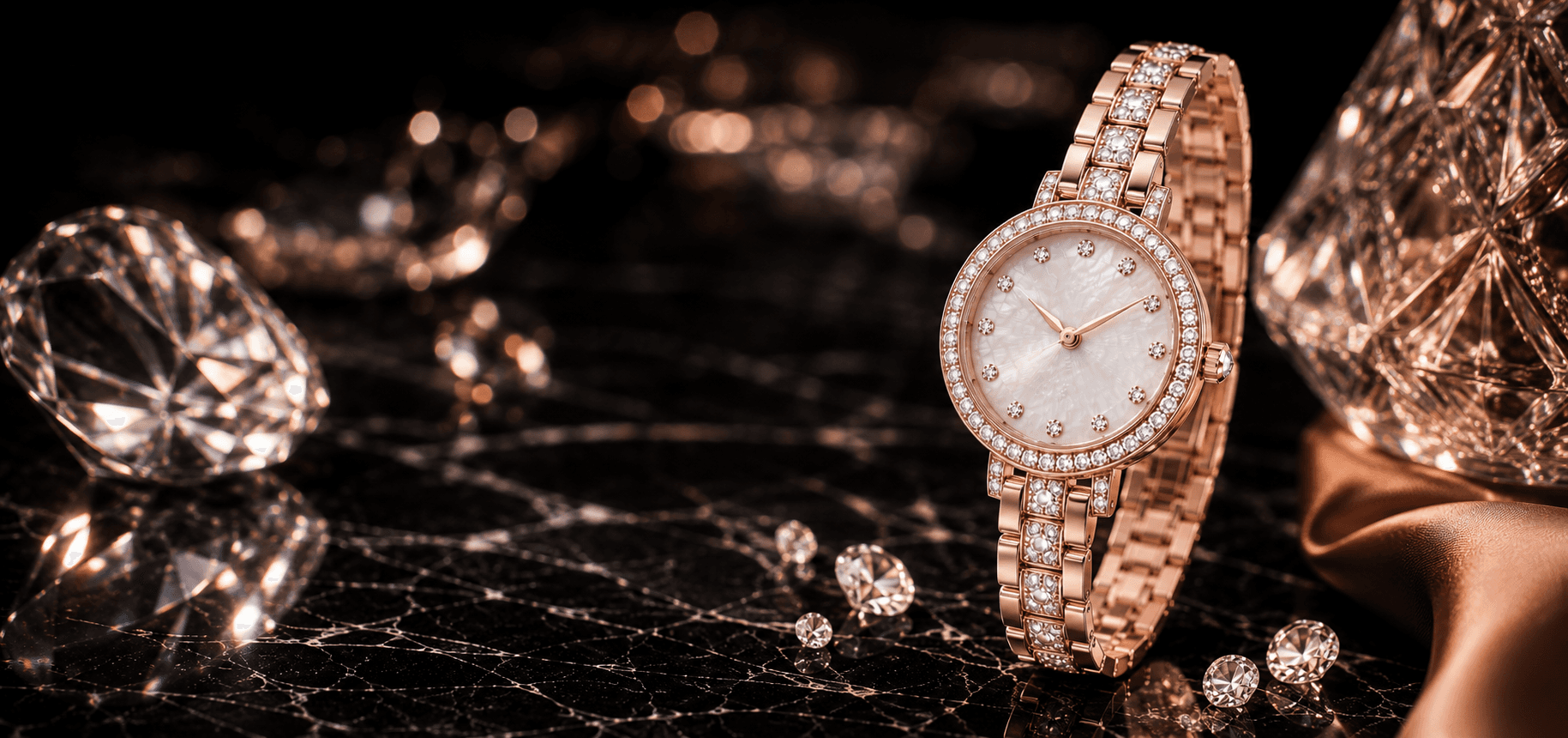 Luxury diamond watch presented in a refined LIDYA setting