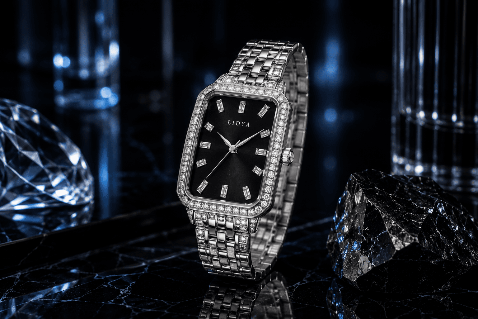 Jewellery-inspired diamond wristwatch