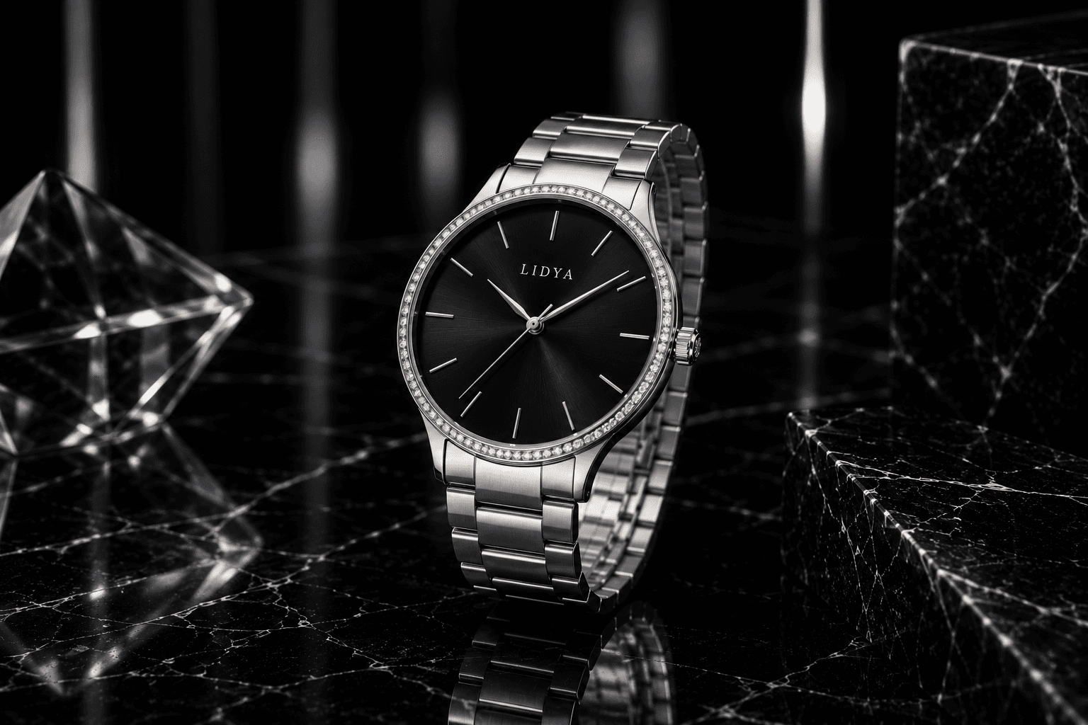 Elegant diamond watch with precious presence