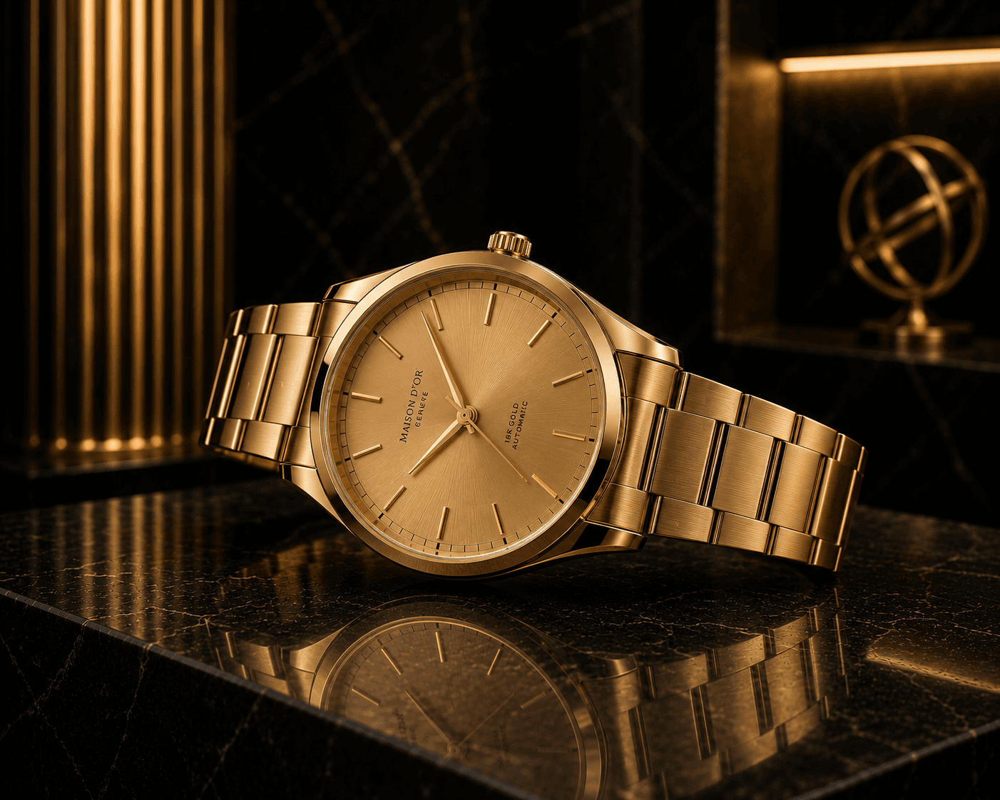 Elegant gold wristwatch with timeless character