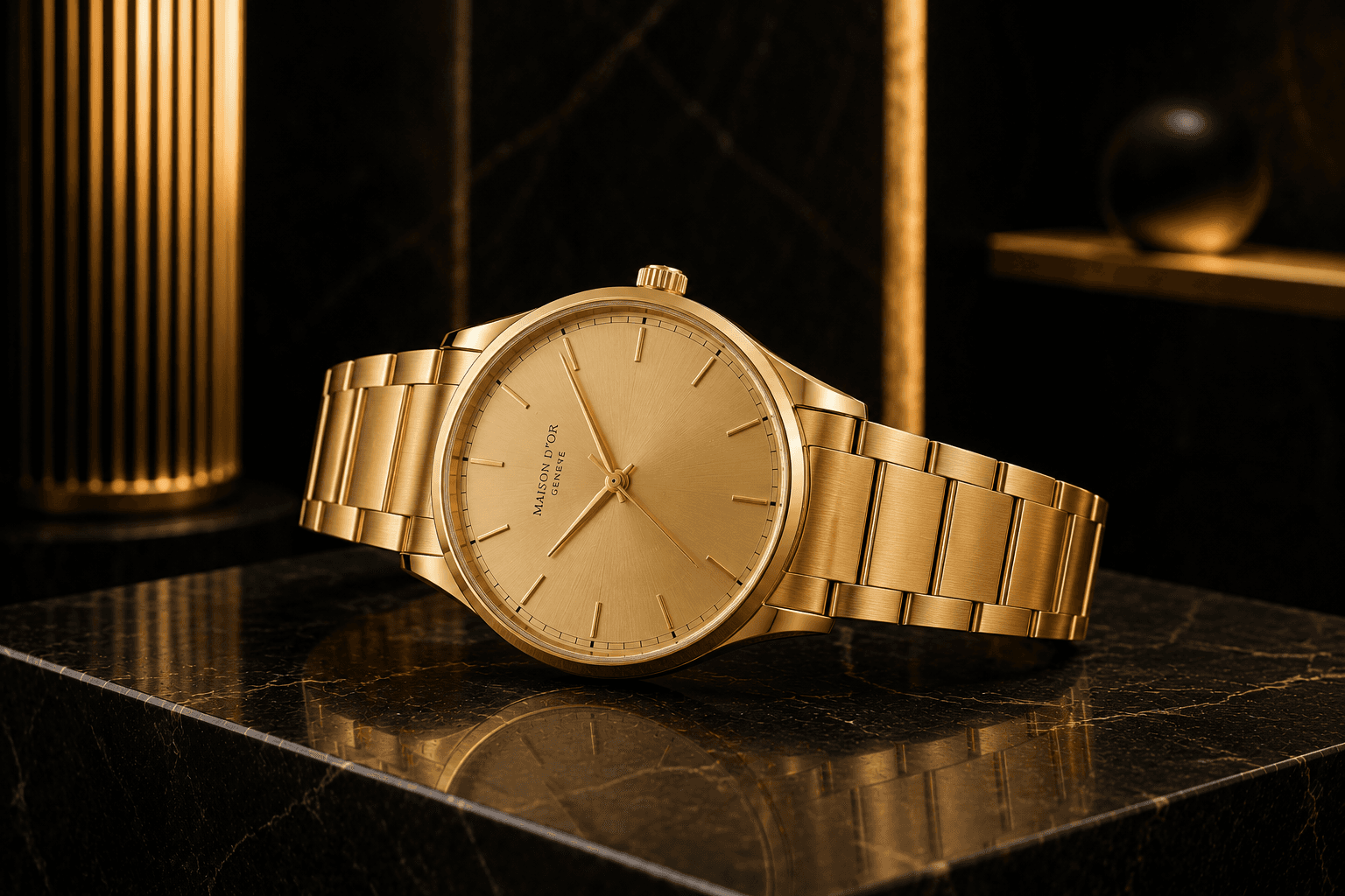 Signature gold timepiece by LIDYA
