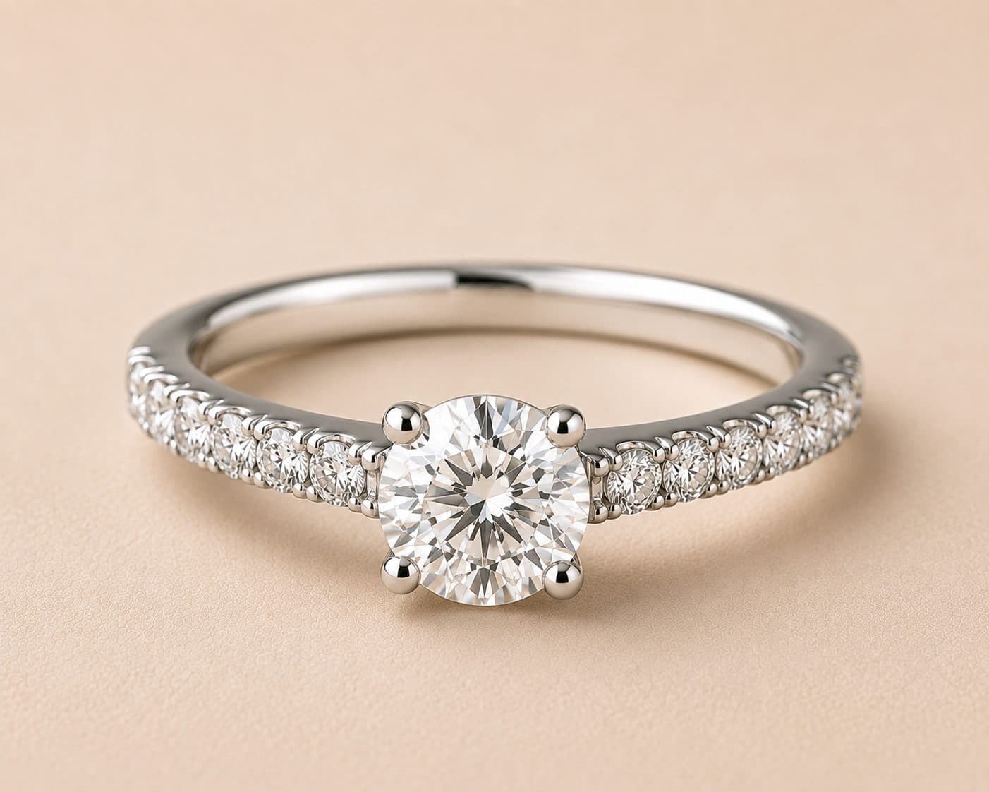 Brilliant-cut solitaire diamond ring