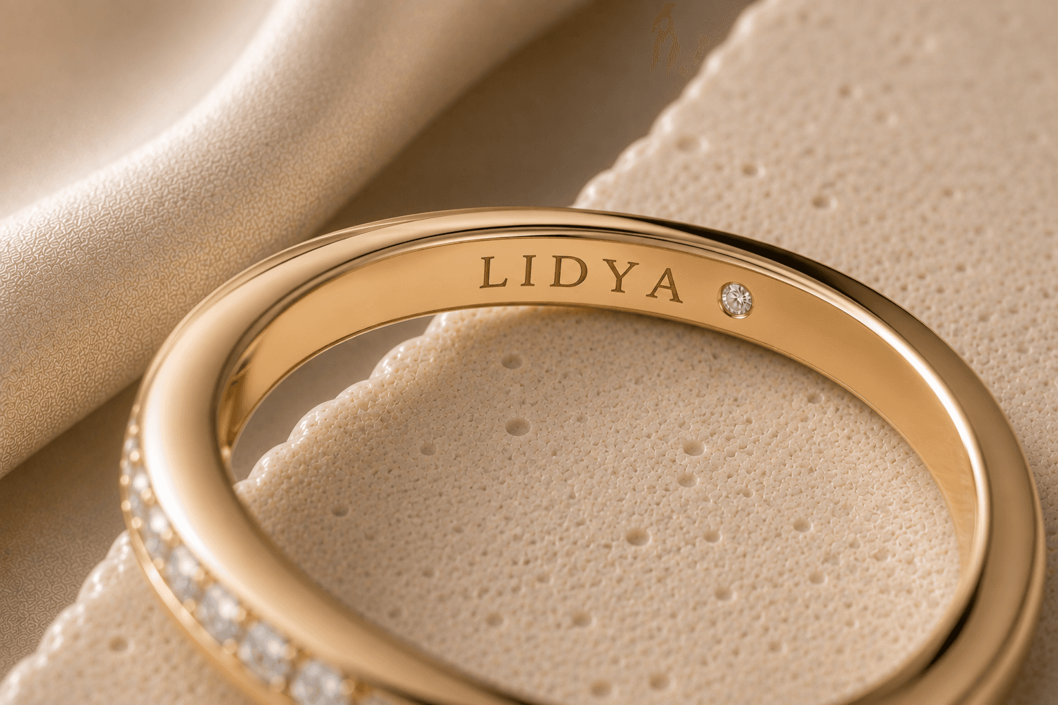 Close-up signature jewellery detail by LIDYA