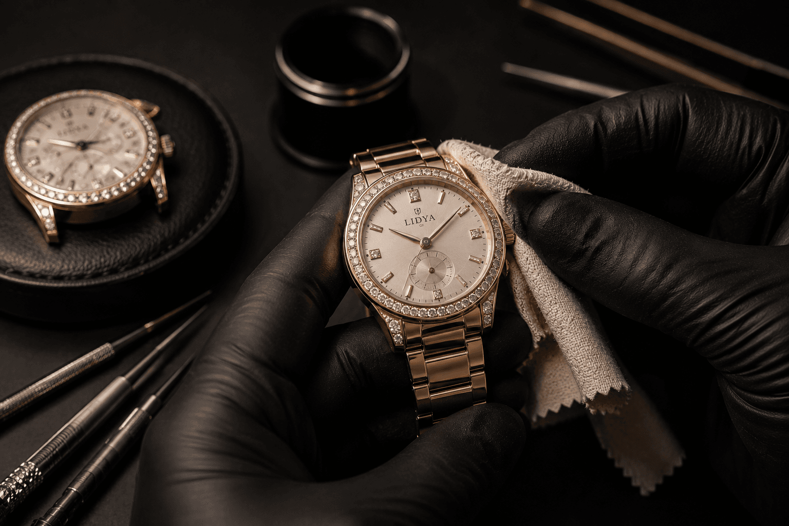 LIDYA Watchmaking Process โ Final Hand Polishing