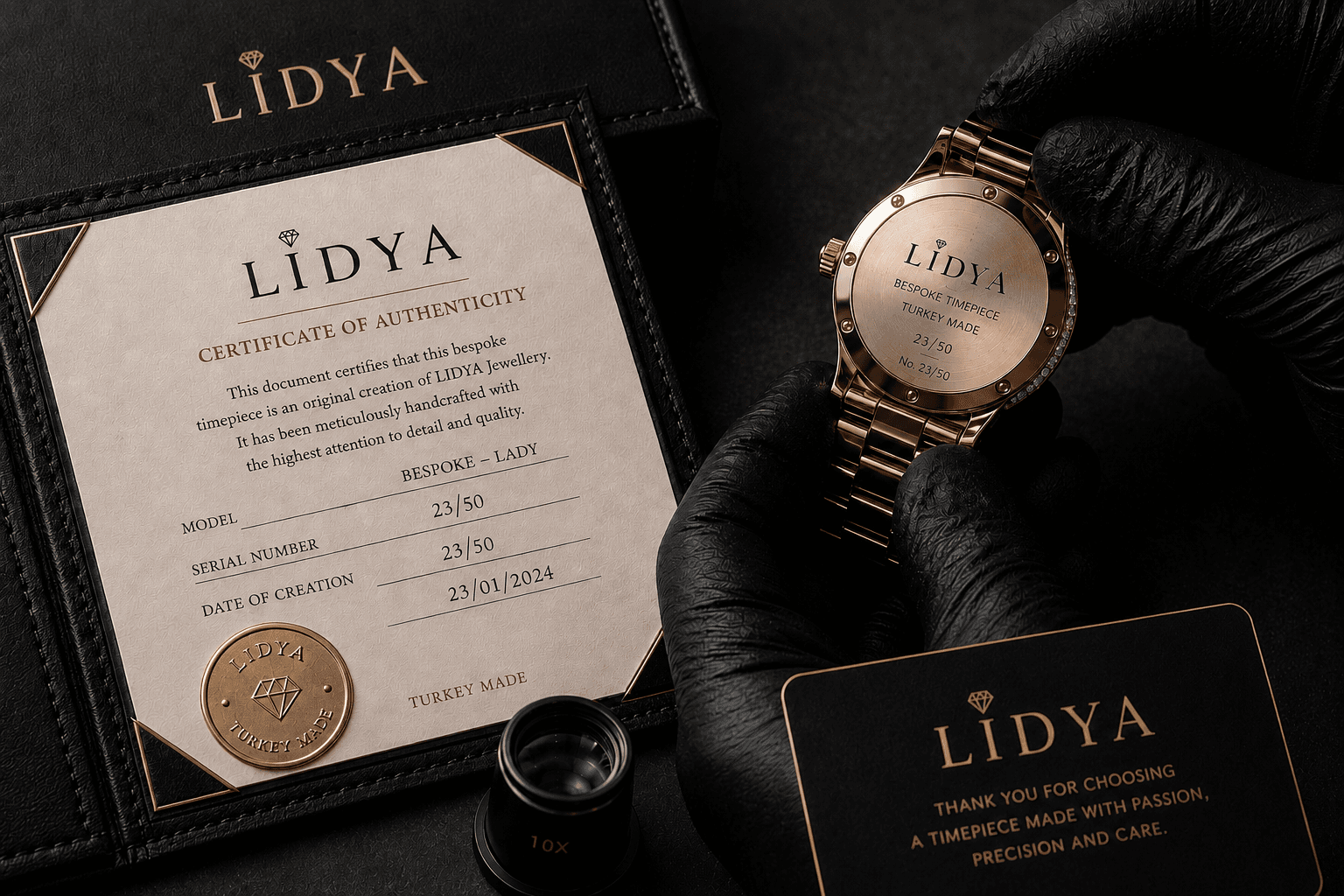 LIDYA Watchmaking Process โ Certificate and Serial Number