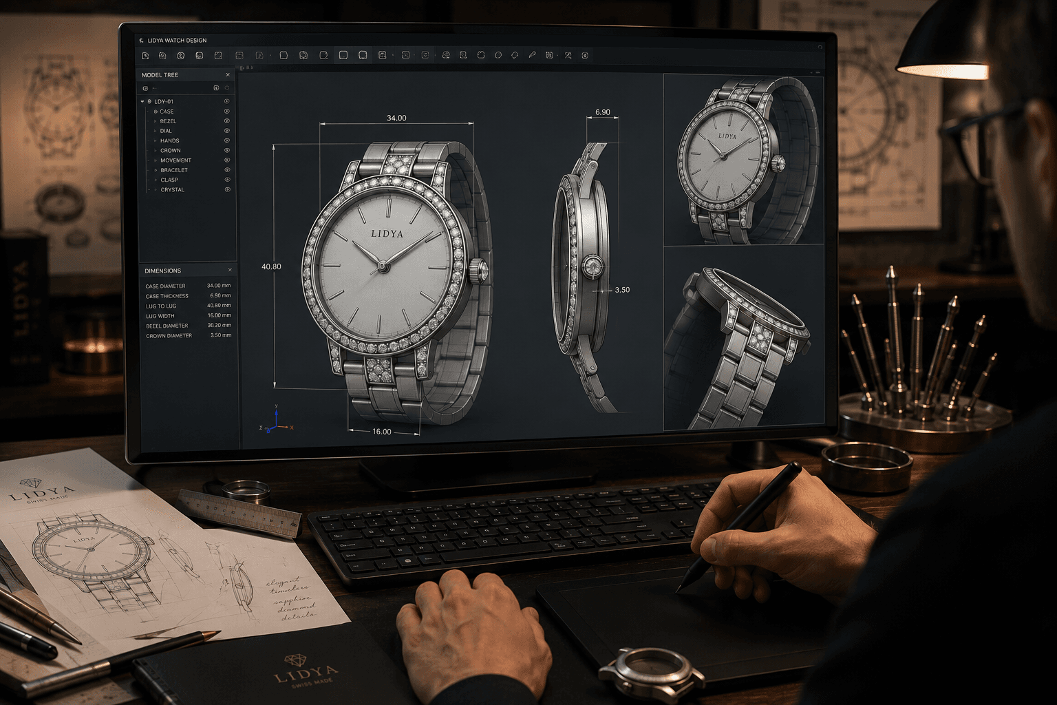 LIDYA Watchmaking Process โ CAD / 3D Construction