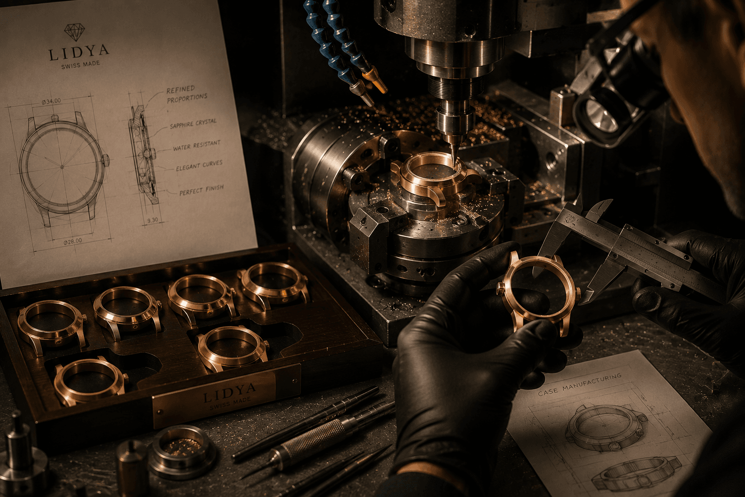 LIDYA Watchmaking Process โ Case Manufacturing