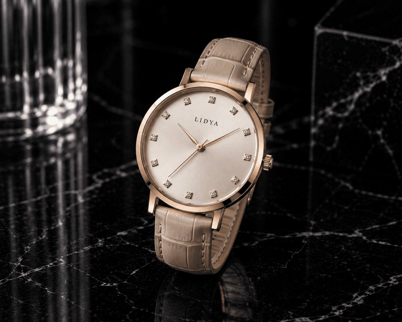 Elegant brilliant-set timepiece