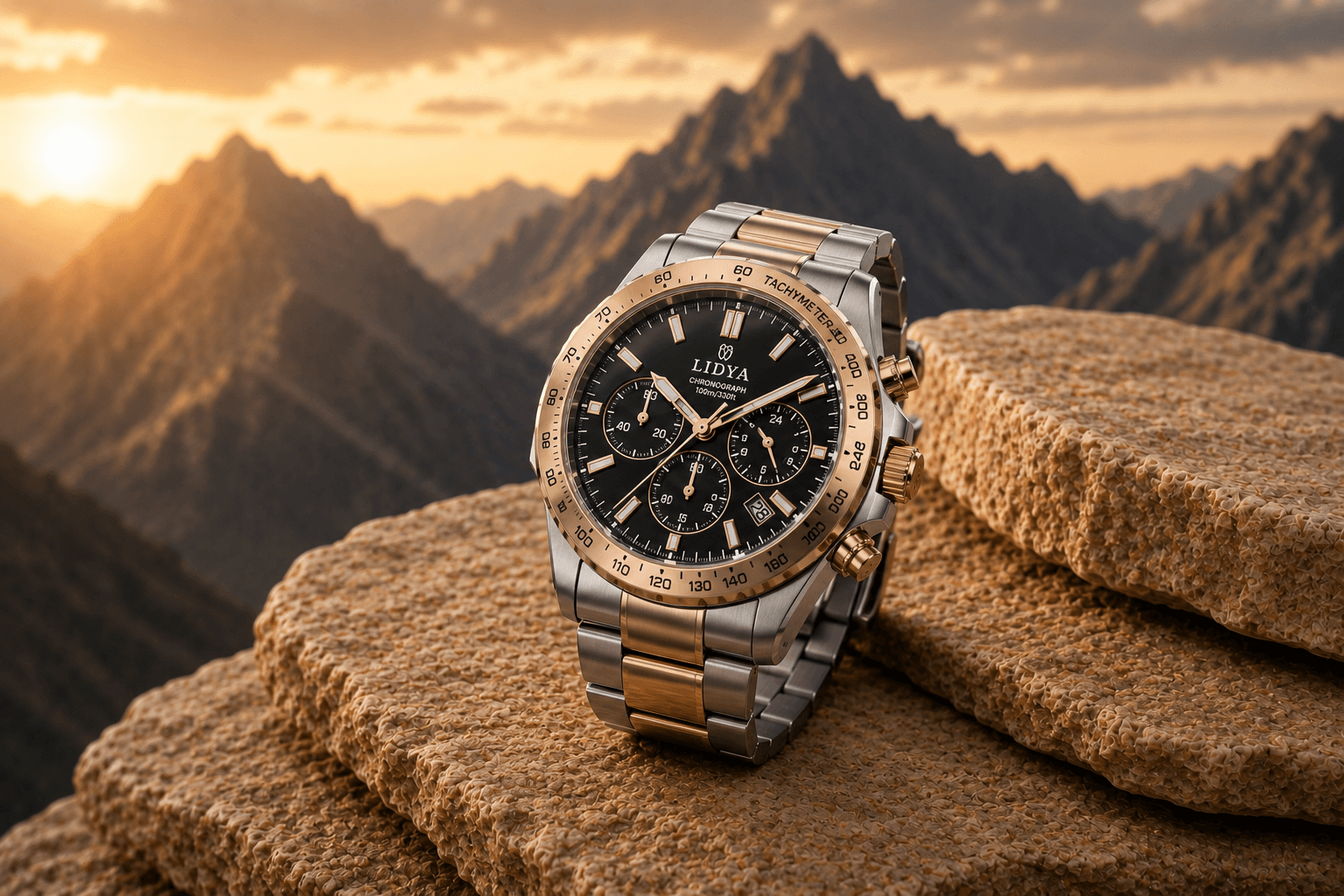 Sport-inspired men's luxury watch