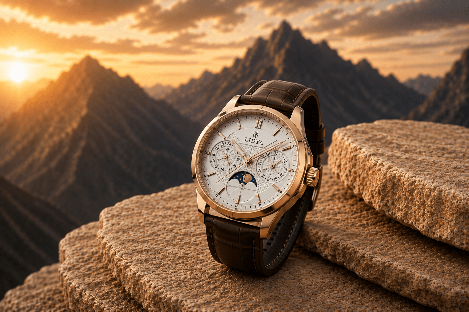 Performance-inspired men's wristwatch