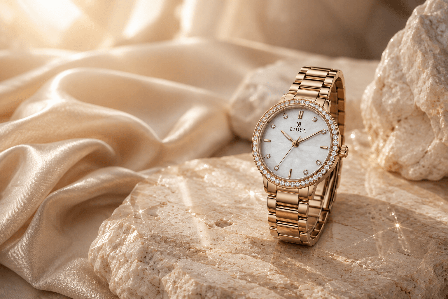 Elegant women's watch with diamond details