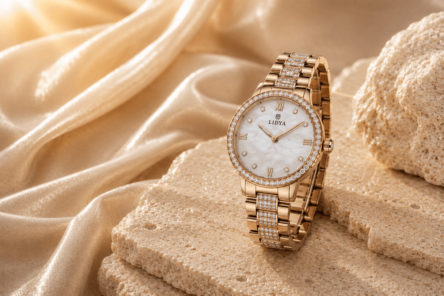 Minimalist women's watch with refined dial