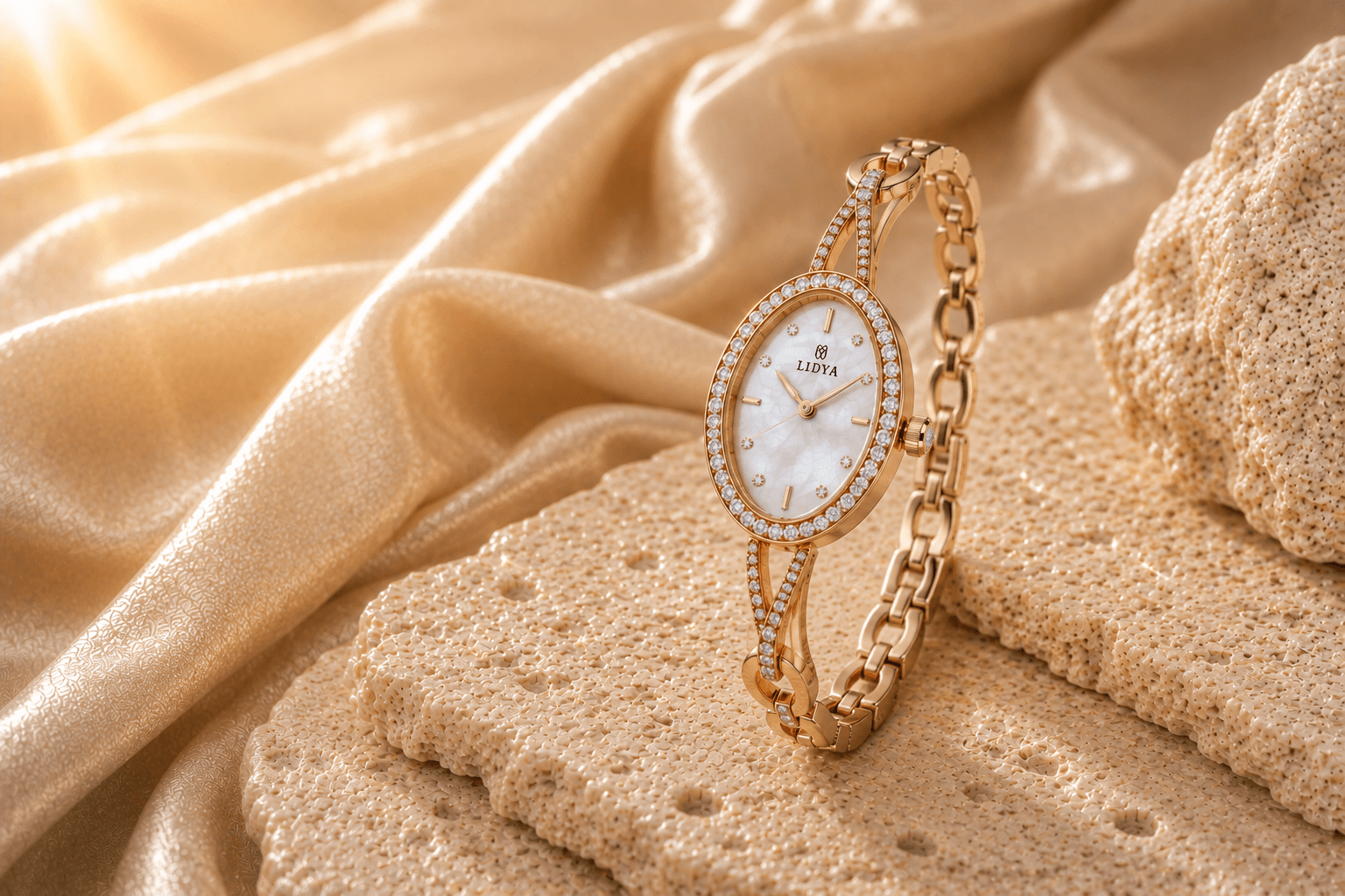 Contemporary women's watch with refined finishing